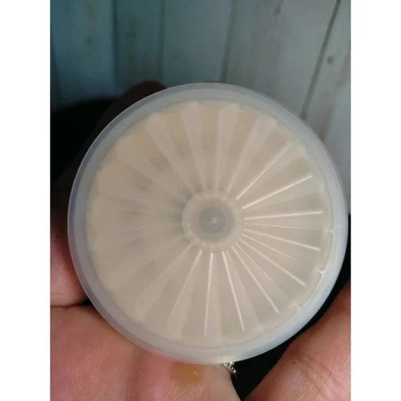 Tupperware Counterparts Vintage canister #1625 w/ 3 part lid #1249 #1213 almond - Picture 3 of 7